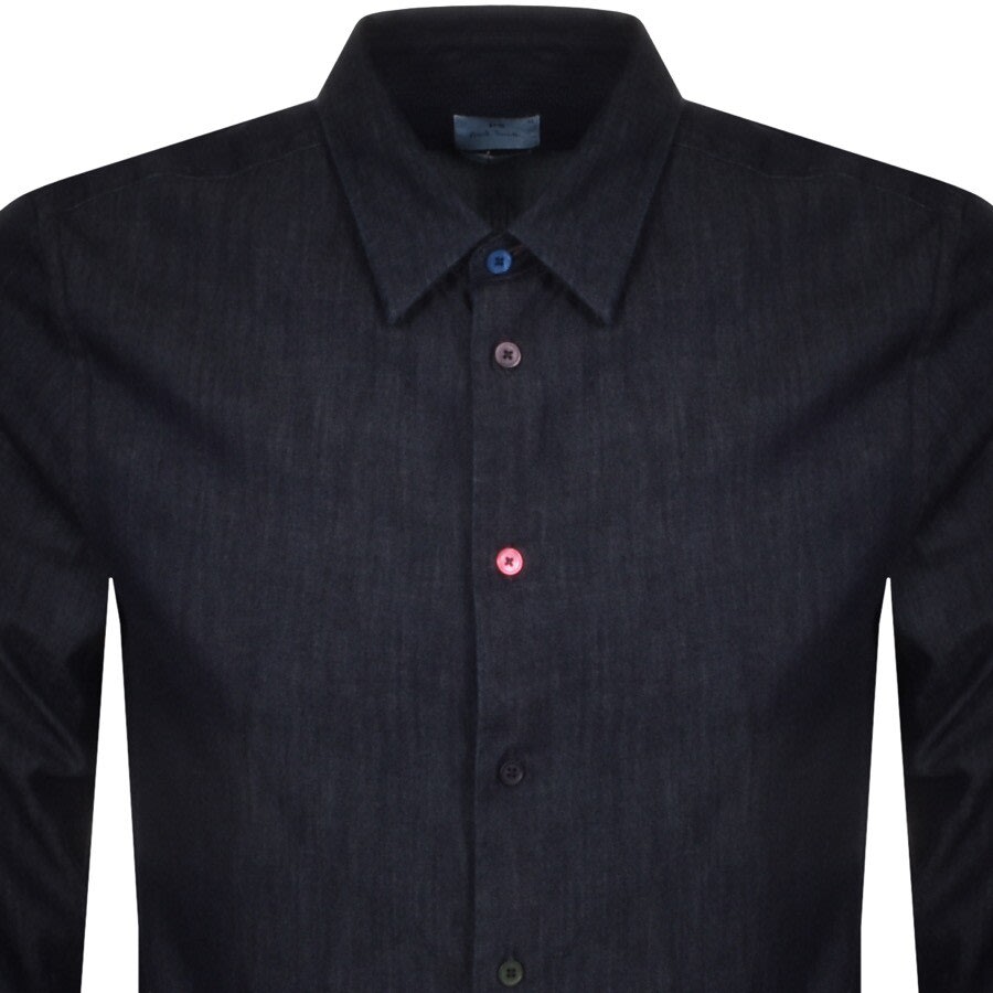 Alternative Image for ProductPS By Paul Smith Long Sleeved Denim Shirt Navy2