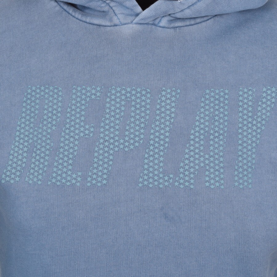 Alternative Image for ProductReplay Logo Hoodie Blue3