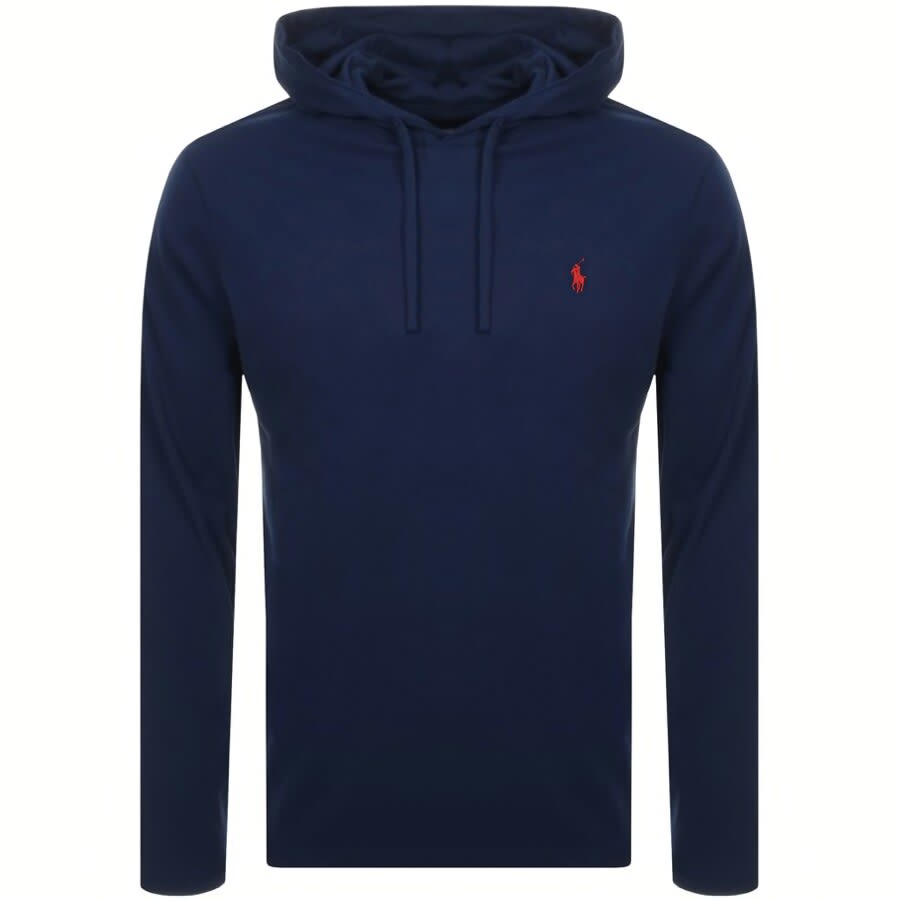Alternative Image for ProductRalph Lauren Long Sleeved Hooded T Shirt Navy1