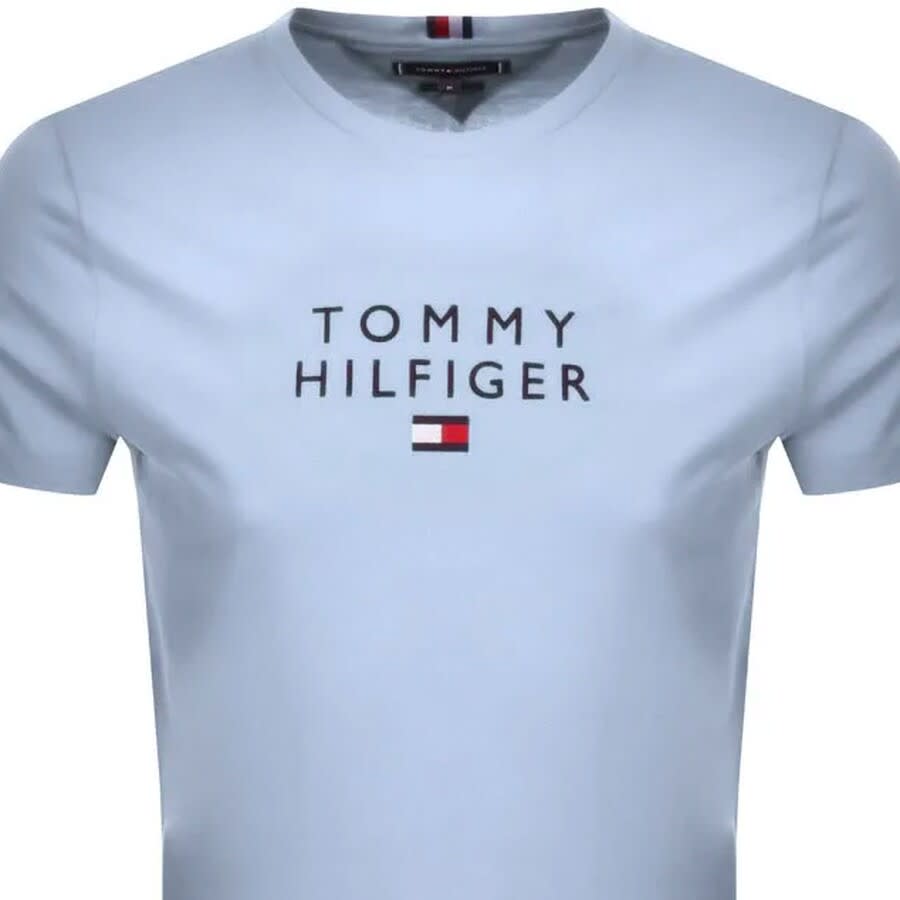 Alternative Image for ProductTommy Hilfiger Stacked Flag Logo T Shirt Blue2