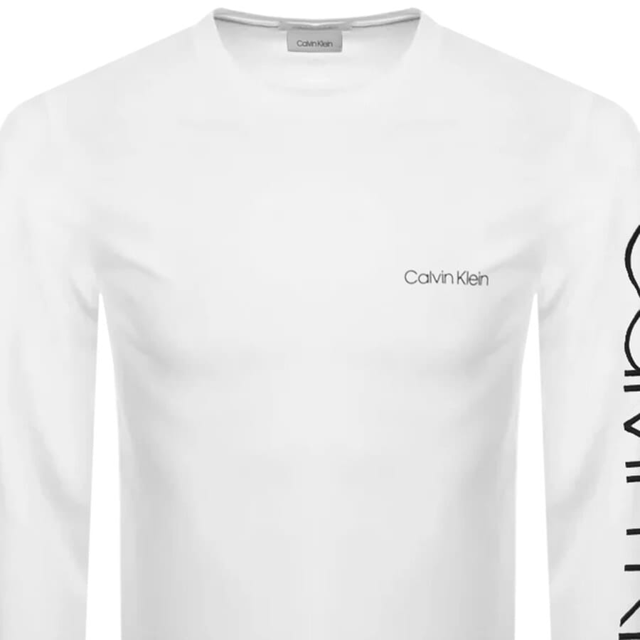 Alternative Image for ProductCalvin Klein Long Sleeve Logo T Shirt White2