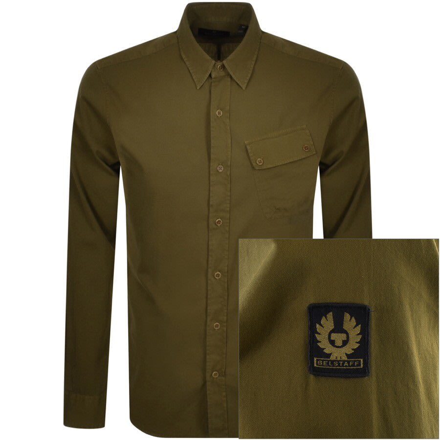 Alternative Image for ProductBelstaff Long Sleeved Pitch Shirt Green1