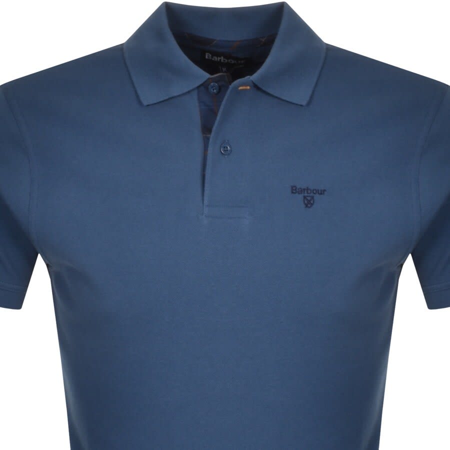 Alternative Image for ProductBarbour Pique Polo T Shirt Blue2