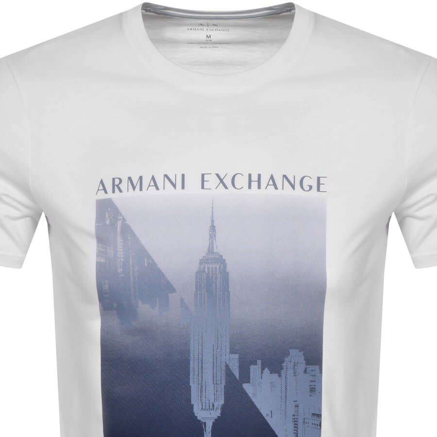 Alternative Image for ProductArmani Exchange Crew Neck Logo T Shirt White2