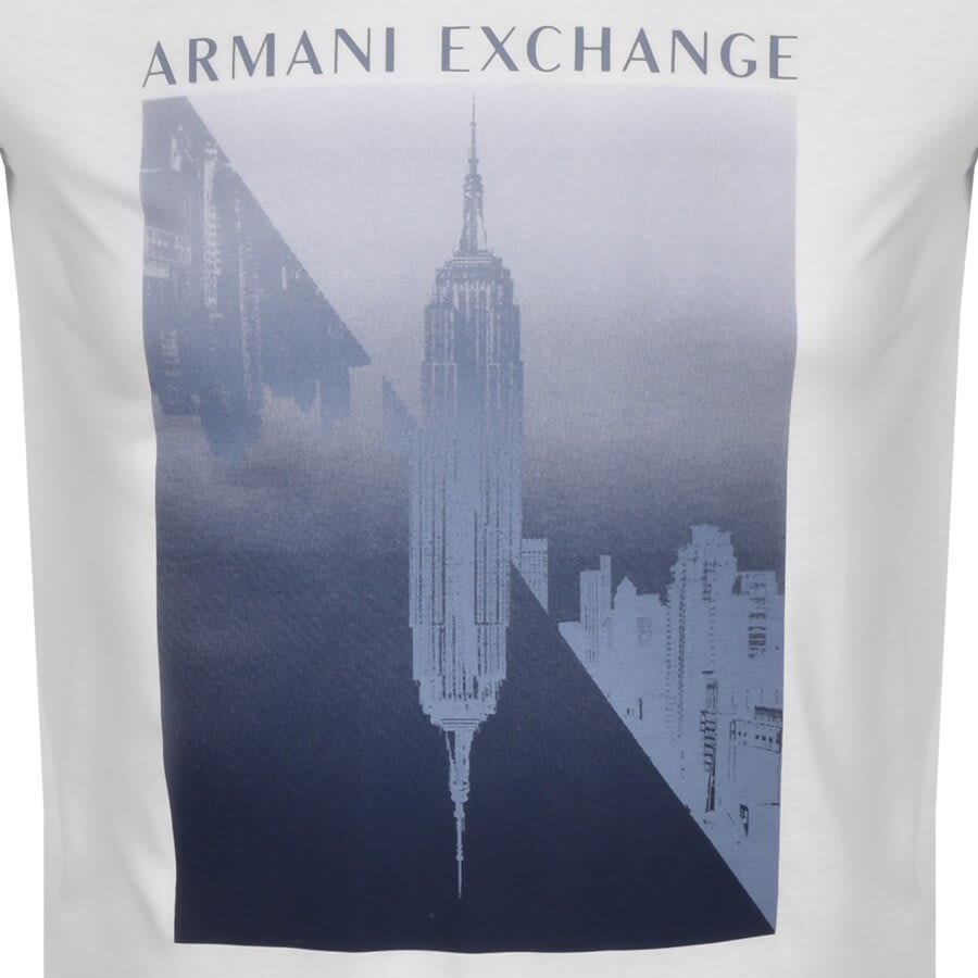 Alternative Image for ProductArmani Exchange Crew Neck Logo T Shirt White3