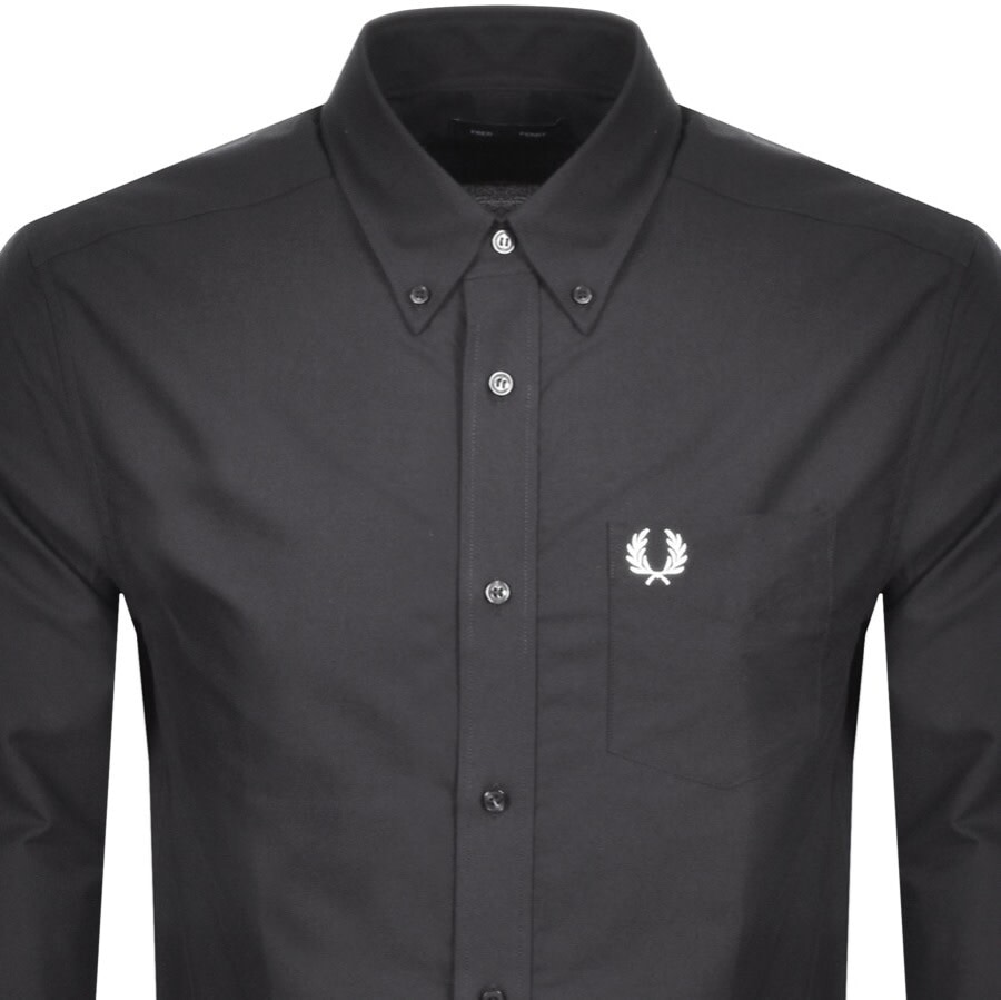 Alternative Image for ProductFred Perry Long Sleeved Oxford Shirt Grey2