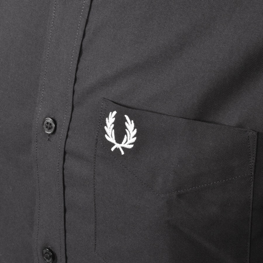 Alternative Image for ProductFred Perry Long Sleeved Oxford Shirt Grey3