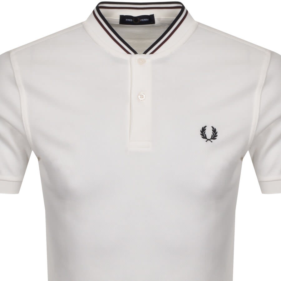 Alternative Image for ProductFred Perry Bomber Collar Polo T Shirt White2