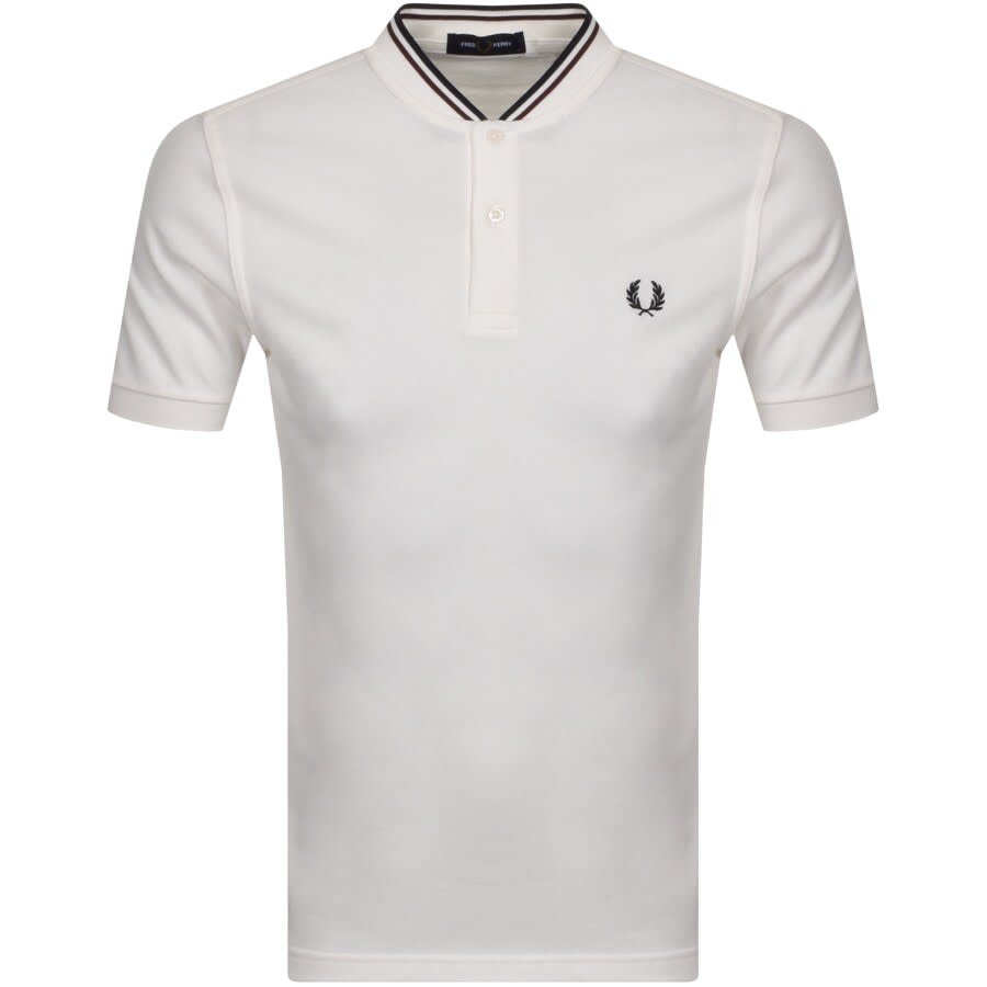 Alternative Image for ProductFred Perry Bomber Collar Polo T Shirt White1