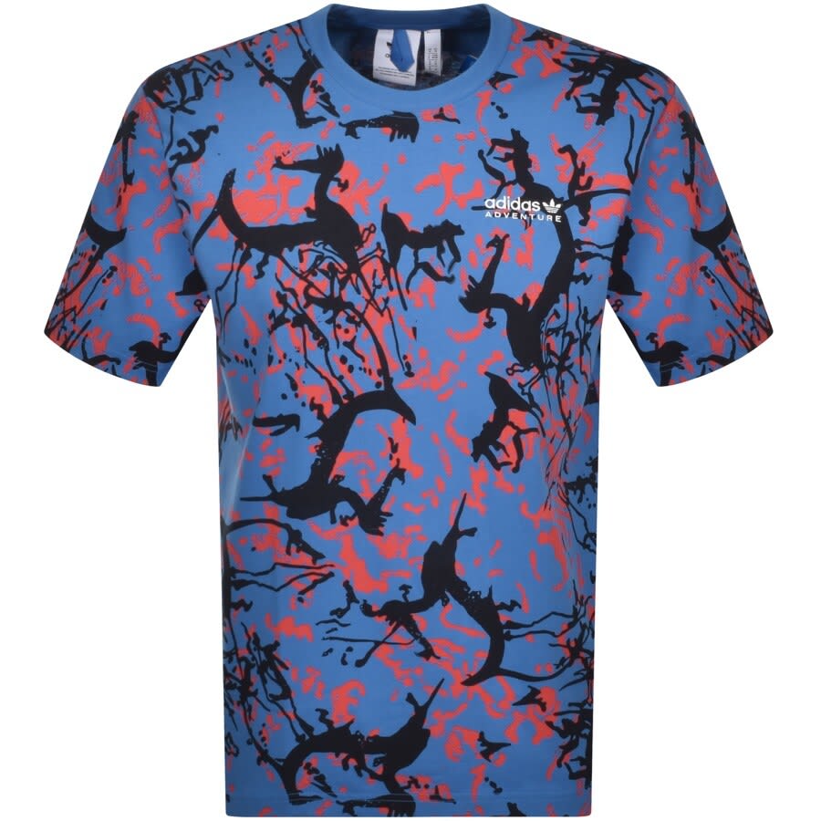 Alternative Image for Productadidas Originals Print T Shirt Blue1
