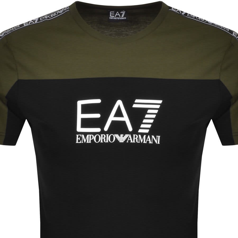 Alternative Image for ProductEA7 Emporio Armani Taped Logo T Shirt Black2