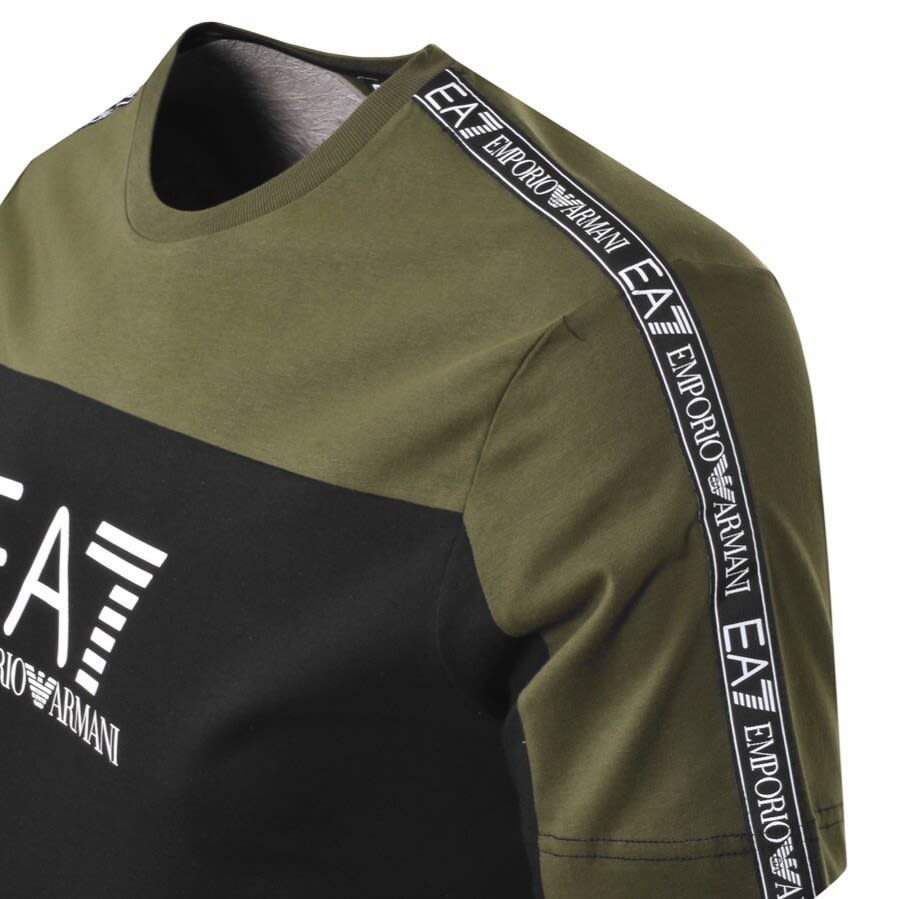 Alternative Image for ProductEA7 Emporio Armani Taped Logo T Shirt Black3