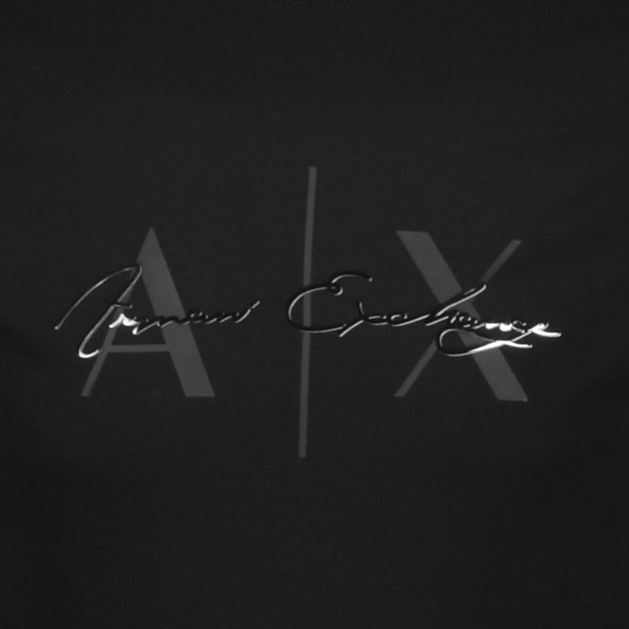 Alternative Image for ProductArmani Exchange Crew Neck Logo T Shirt Black3