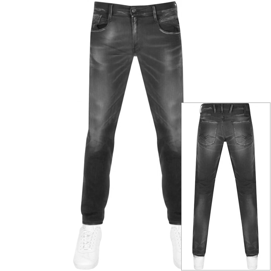 Alternative Image for ProductReplay Anbass Hyperflex Jeans Grey1