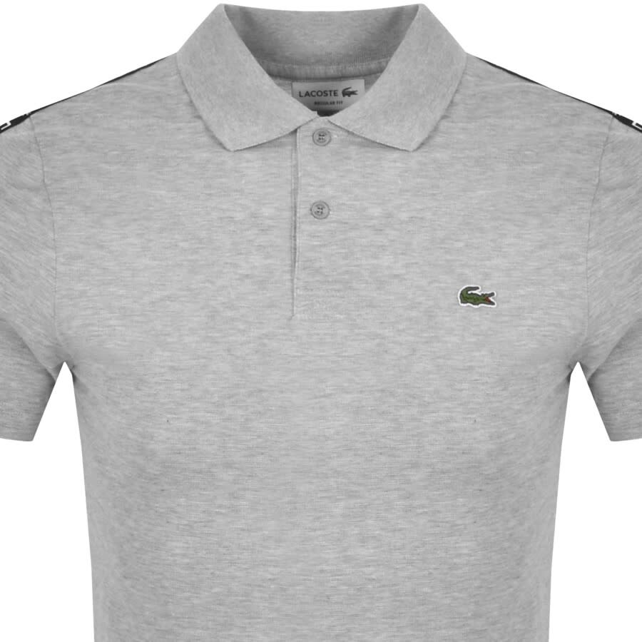 Alternative Image for ProductLacoste Taped Logo Polo T Shirt Grey2