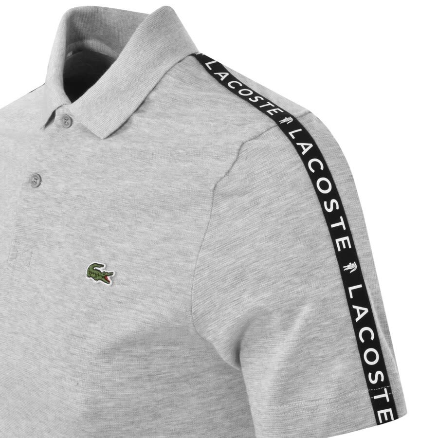 Alternative Image for ProductLacoste Taped Logo Polo T Shirt Grey3