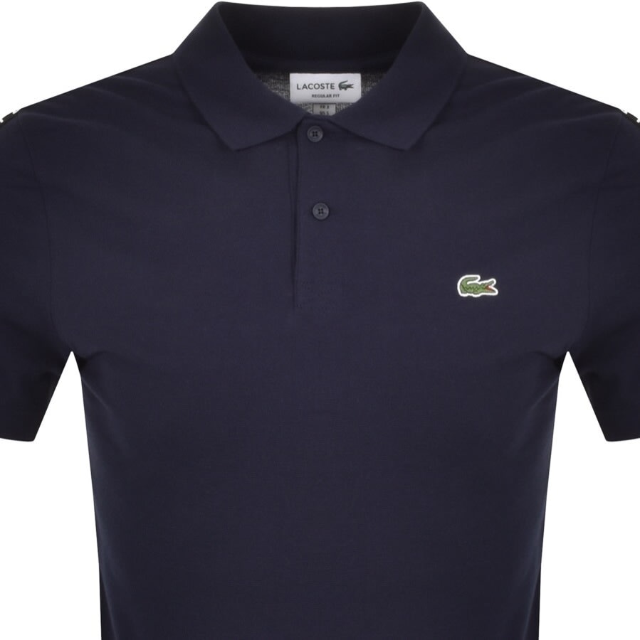 Alternative Image for ProductLacoste Taped Logo Polo T Shirt Navy2