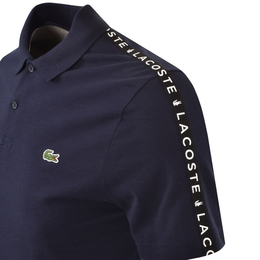 Alternative Image for ProductLacoste Taped Logo Polo T Shirt Navy3