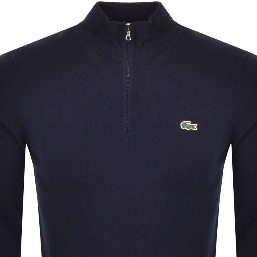 Alternative Image for ProductLacoste Half Zip Logo Knit Jumper Navy2