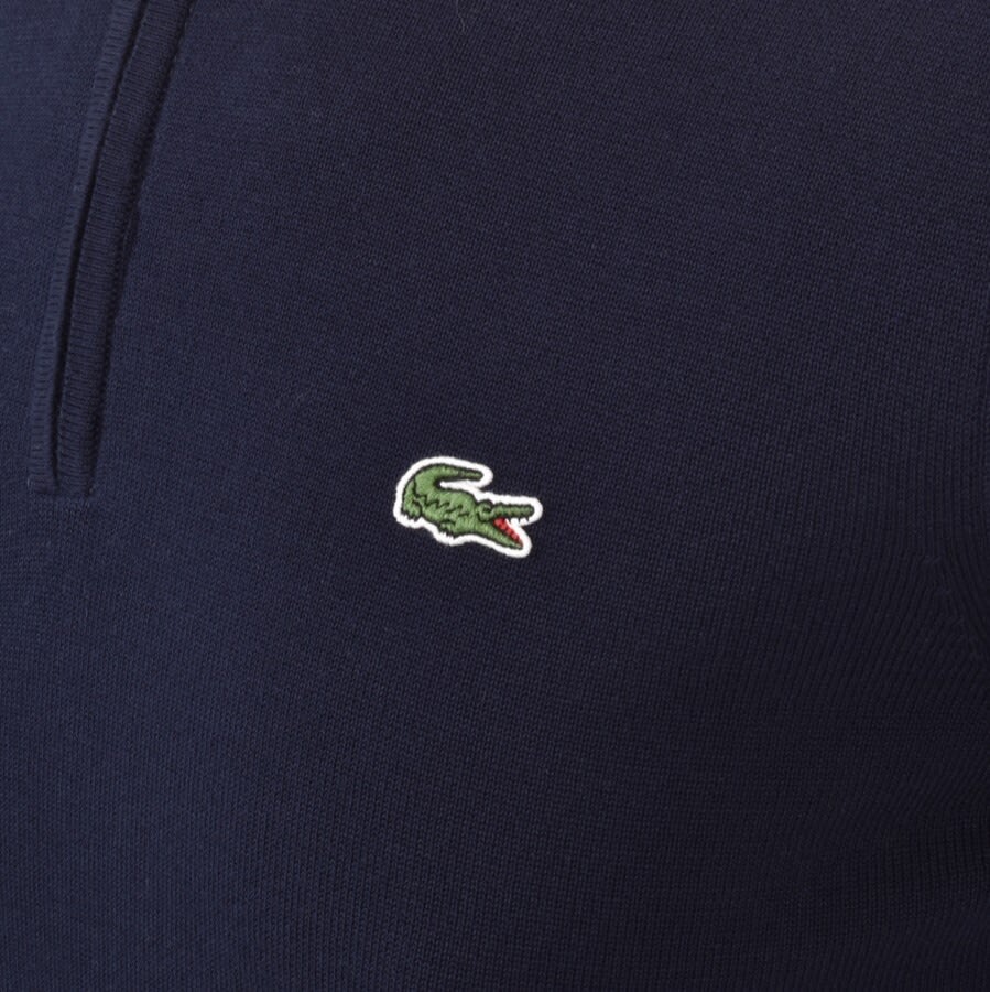 Alternative Image for ProductLacoste Half Zip Logo Knit Jumper Navy3