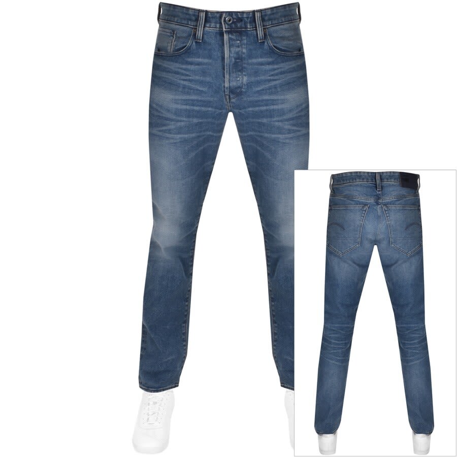 Alternative Image for ProductG Star Raw 3301 Straight Cut Jeans Blue1