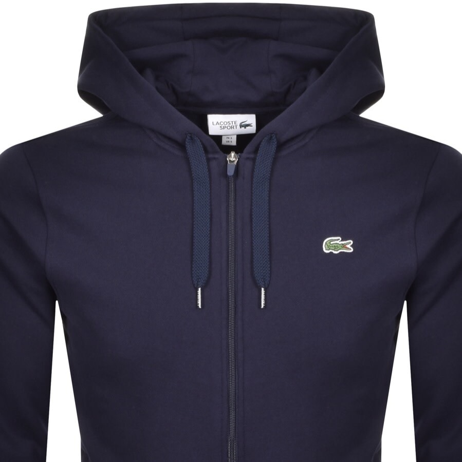 Alternative Image for ProductLacoste Sport Logo Full Zip Hoodie Navy2