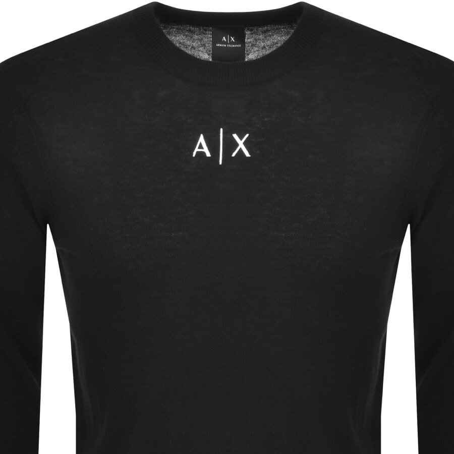 Alternative Image for ProductArmani Exchange Crew Neck Knit Jumper Black2
