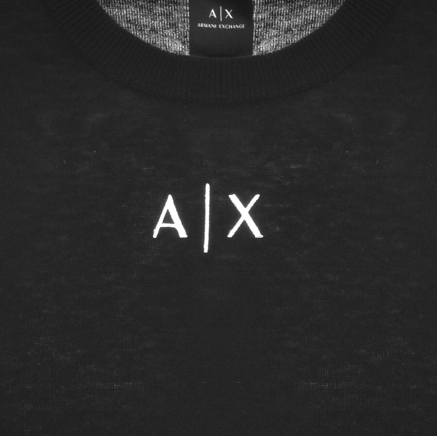 Alternative Image for ProductArmani Exchange Crew Neck Knit Jumper Black3