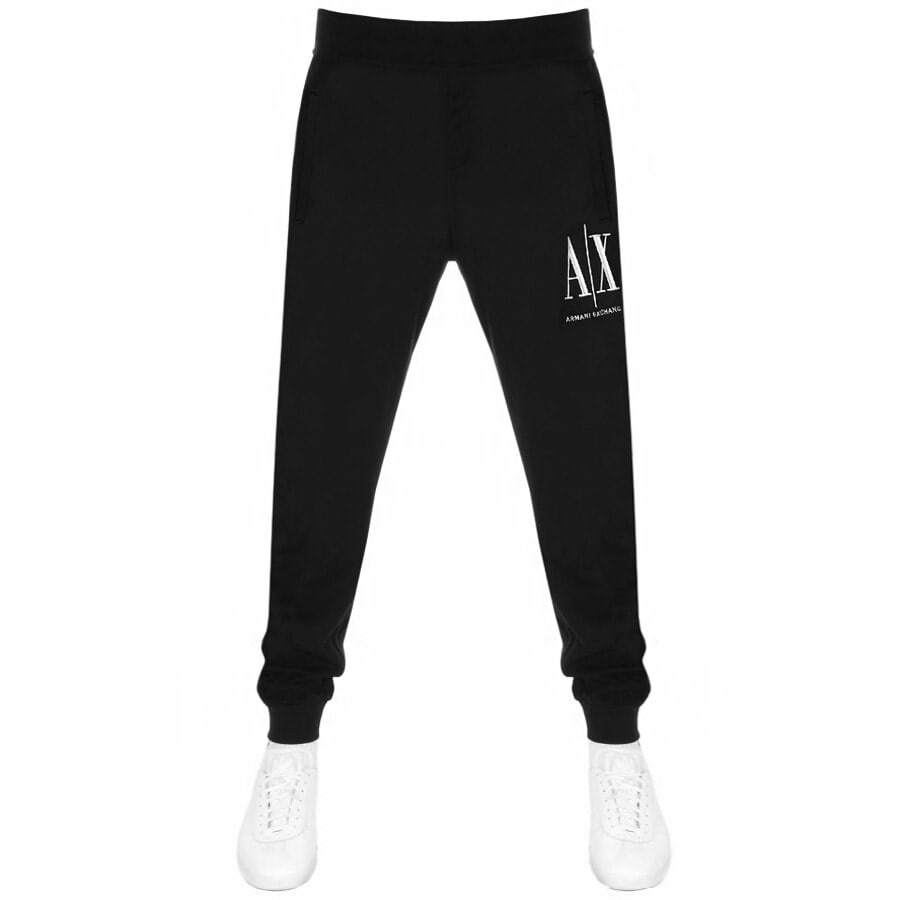 Armani Exchange Logo Jogging Bottoms Black | Mainline Menswear