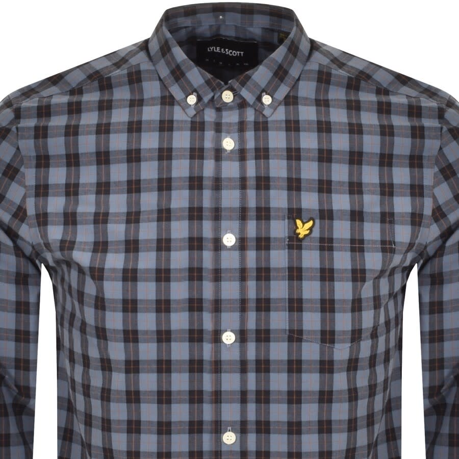 Alternative Image for ProductLyle And Scott Poplin Long Sleeve Shirt Blue2