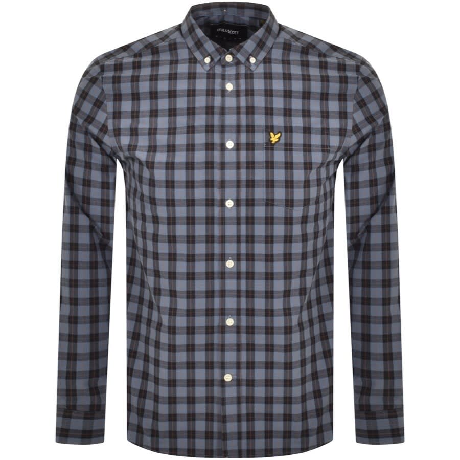 Alternative Image for ProductLyle And Scott Poplin Long Sleeve Shirt Blue1