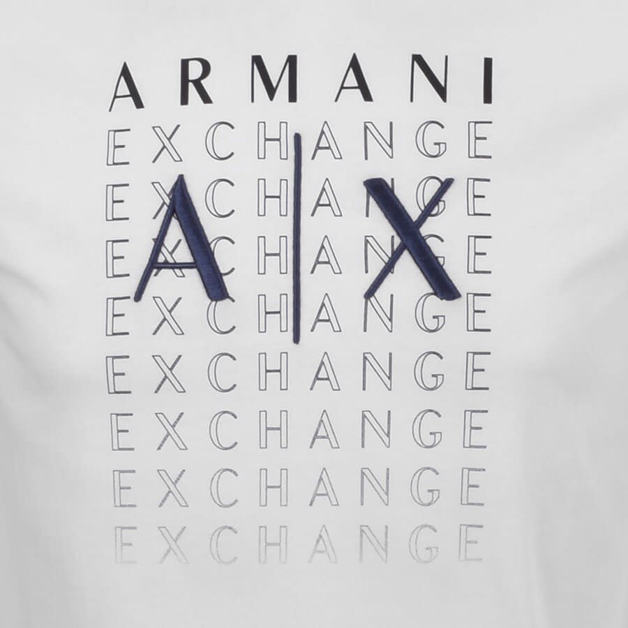 Alternative Image for ProductArmani Exchange Crew Neck Logo T Shirt White3