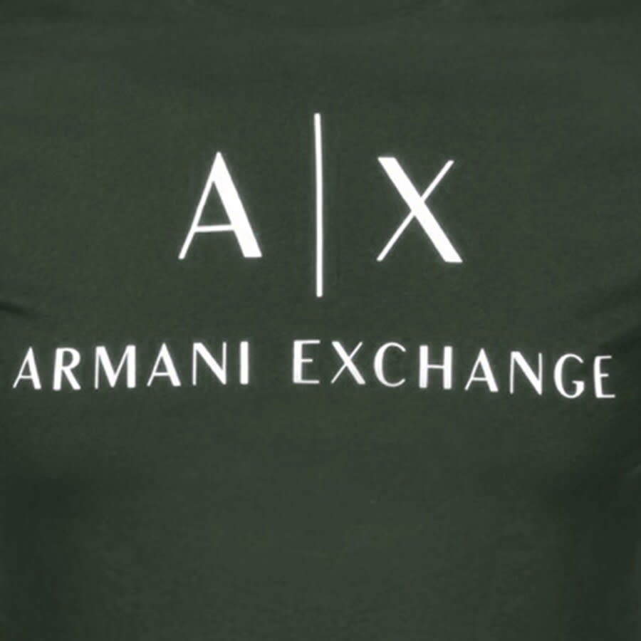 Alternative Image for ProductArmani Exchange Crew Neck Logo T Shirt Green3