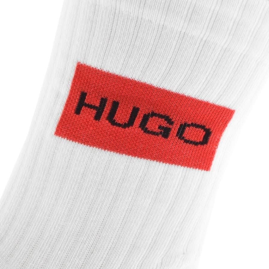 Alternative Image for ProductHUGO 2 Pack Logo Socks White3