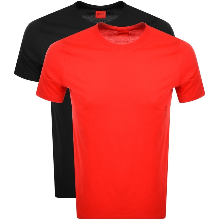 Alternative Image for ProductHUGO Double Pack Crew Neck T Shirt Red1