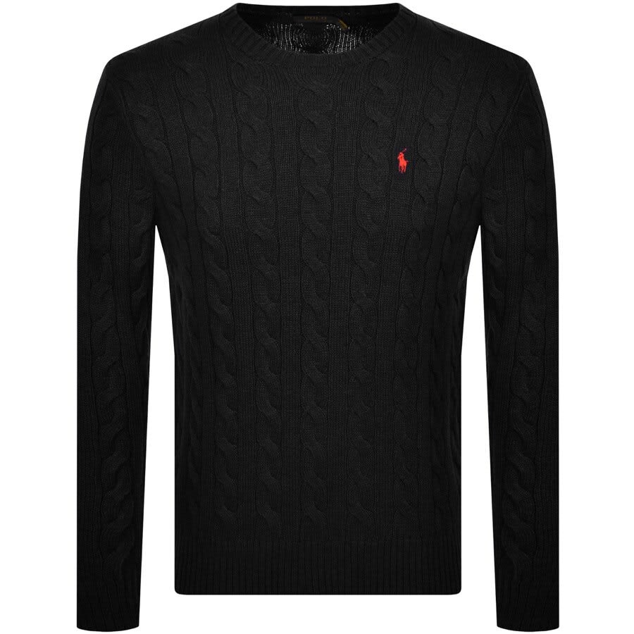 Alternative Image for ProductRalph Lauren Driver Crew Neck Knit Jumper Black1