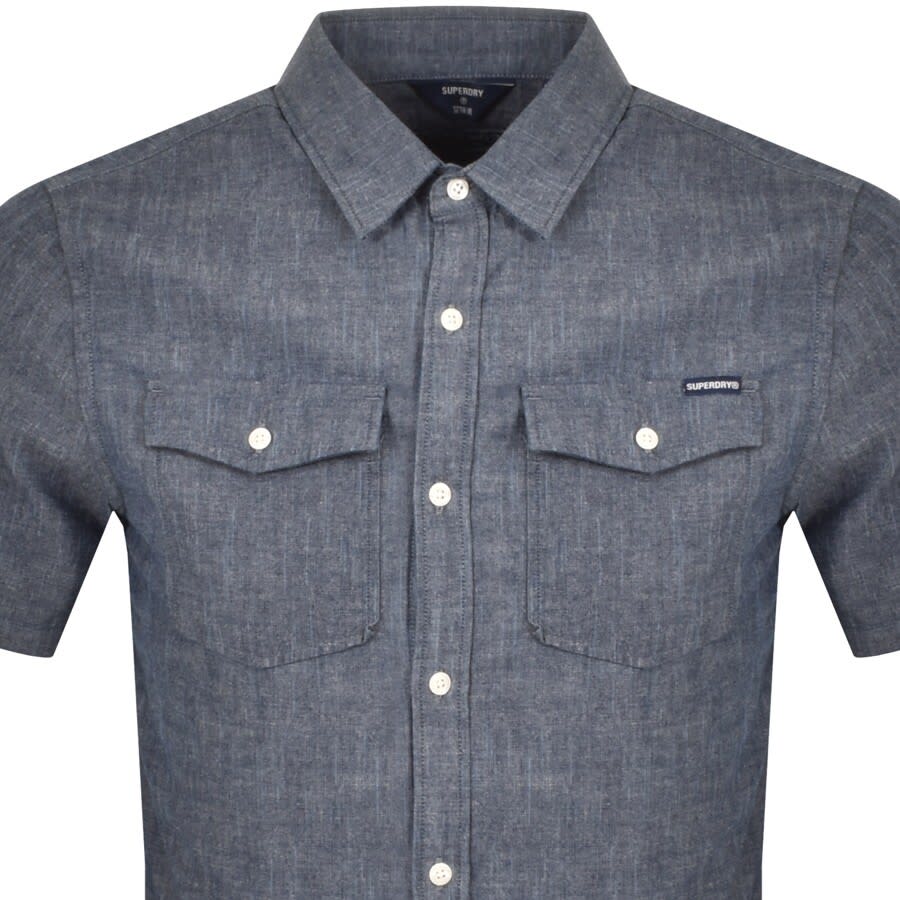 Alternative Image for ProductSuperdry Loom Short Sleeved Shirt Blue2