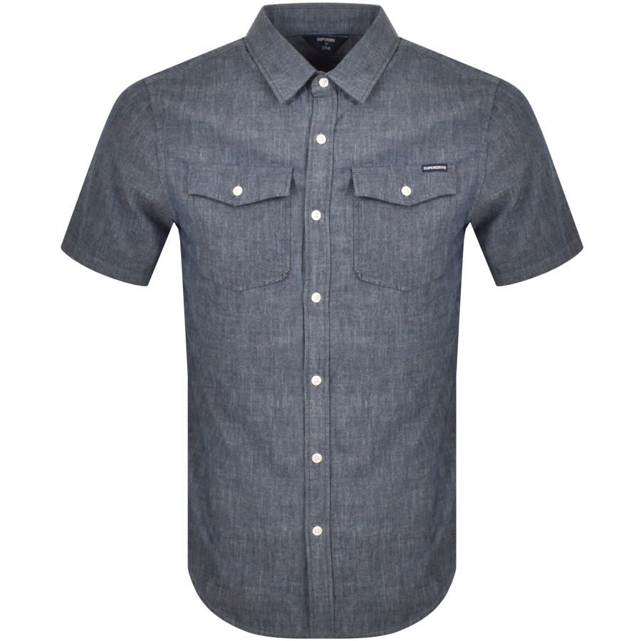 Alternative Image for ProductSuperdry Loom Short Sleeved Shirt Blue1