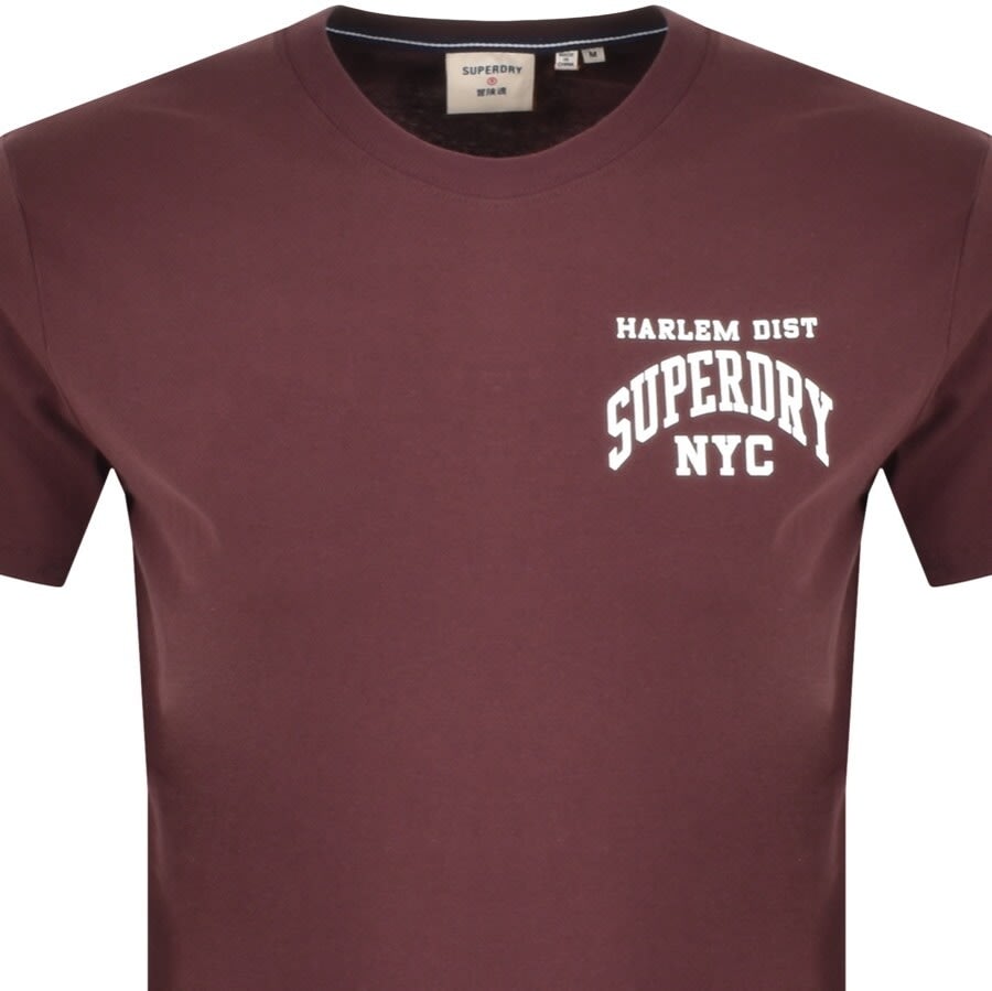 Alternative Image for ProductSuperdry Short Sleeved T Shirt Burgundy2