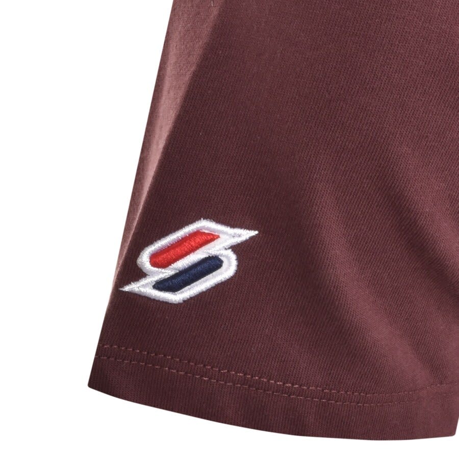 Alternative Image for ProductSuperdry Short Sleeved T Shirt Burgundy3