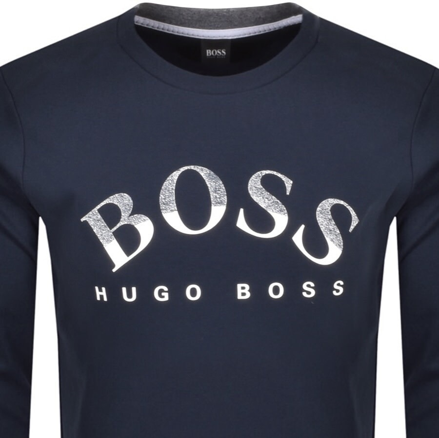 Alternative Image for ProductBOSS Salbo 1 Crew Neck Sweatshirt Navy2