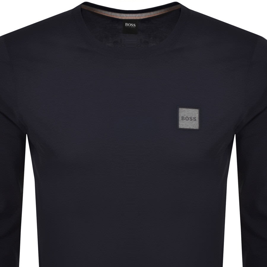 Alternative Image for ProductBOSS Long Sleeved Tacks T Shirt Navy2
