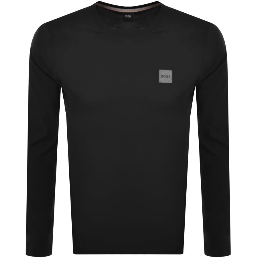 Alternative Image for ProductBOSS Long Sleeved Tacks T Shirt Black1