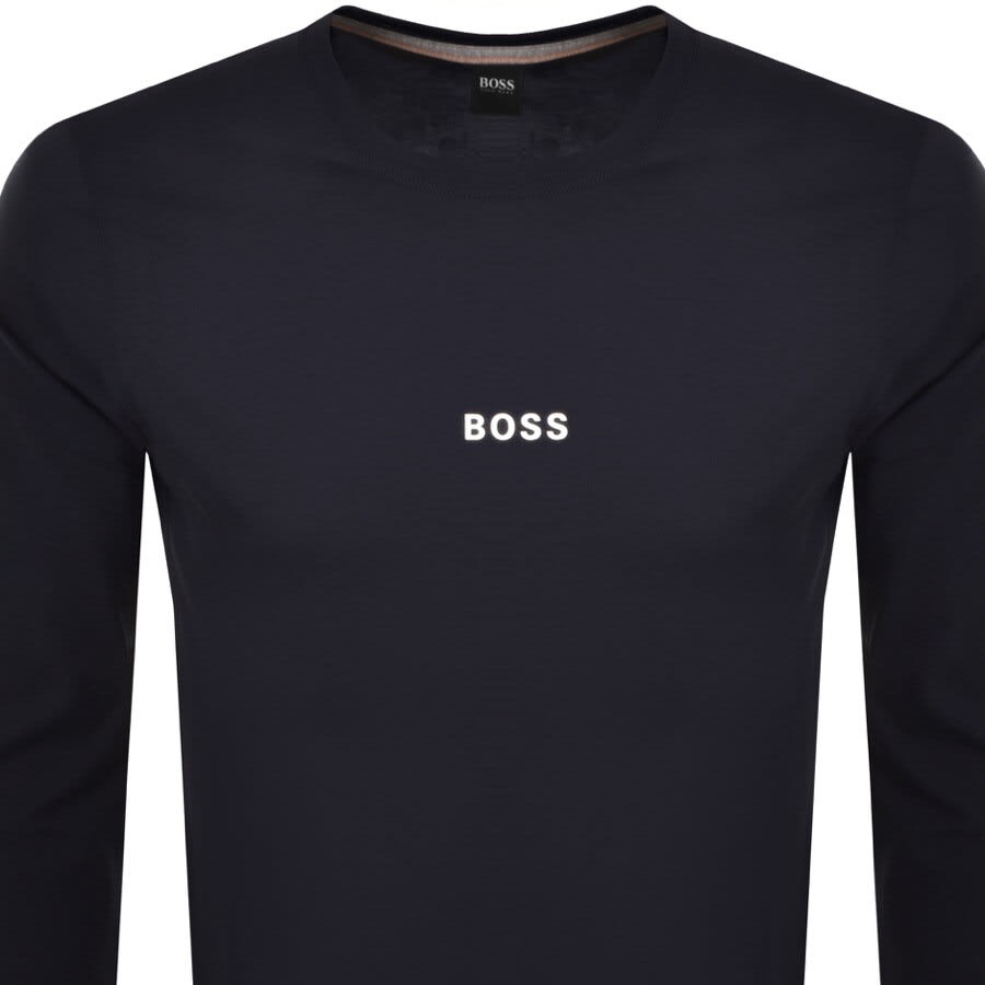 Alternative Image for ProductBOSS Long Sleeved TChark 1 T Shirt Navy2