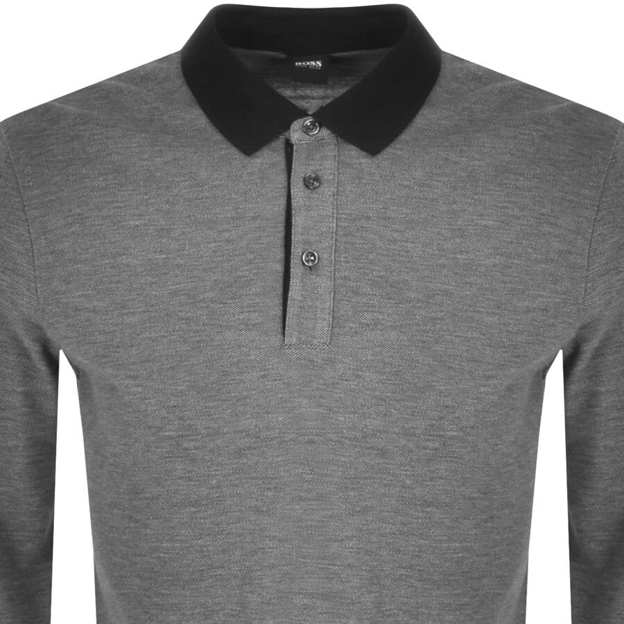Alternative Image for ProductBOSS Pado 20 Long Sleeved Polo T Shirt Grey2