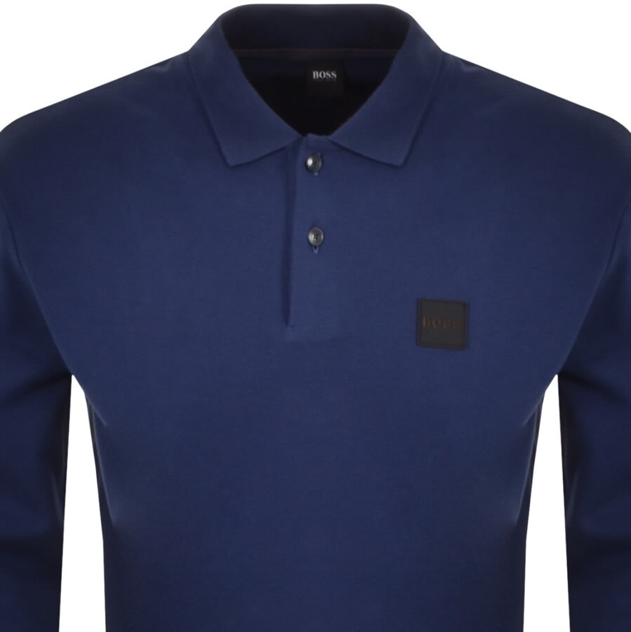 Alternative Image for ProductBOSS Long Sleeved Polo T Shirt Navy2