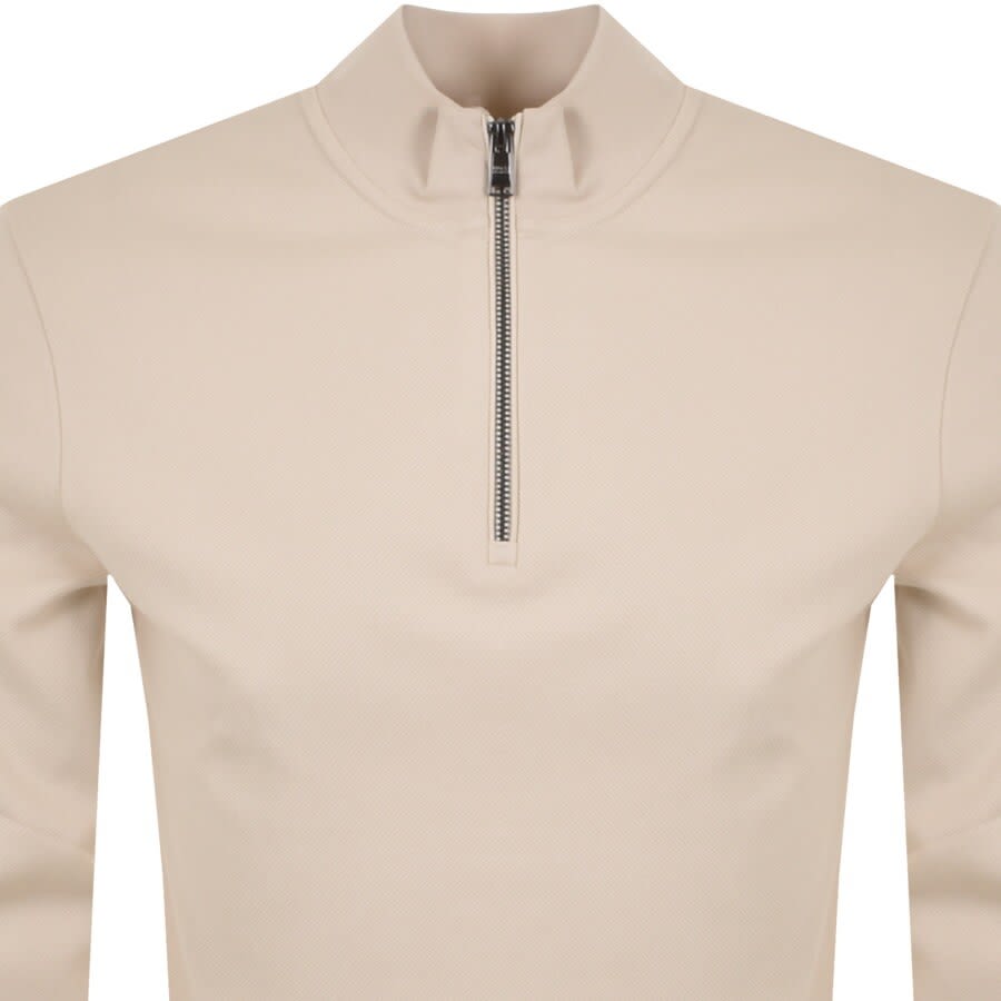 Alternative Image for ProductBOSS Tenore 12 Long Sleeve Half Zip T Shirt White2