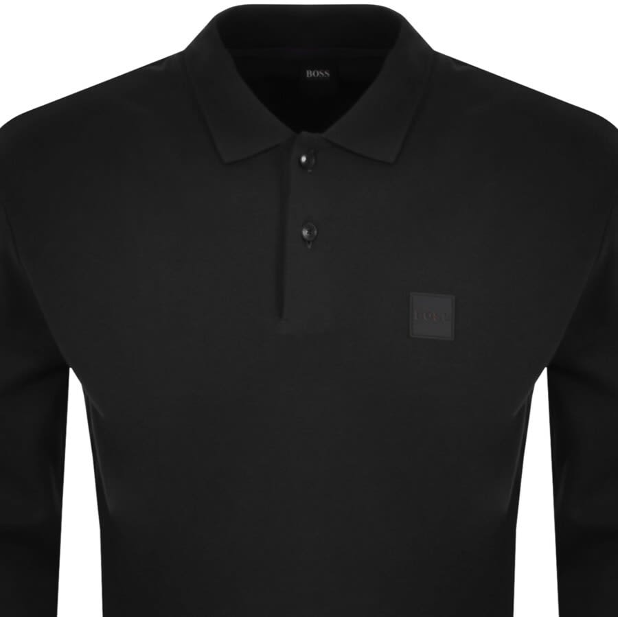 Alternative Image for ProductBOSS Long Sleeved Polo T Shirt Black2
