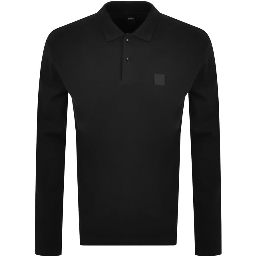 Alternative Image for ProductBOSS Long Sleeved Polo T Shirt Black1