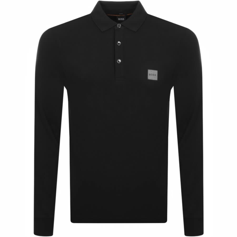Alternative Image for ProductBOSS Long Sleeved Polo T Shirt Black1